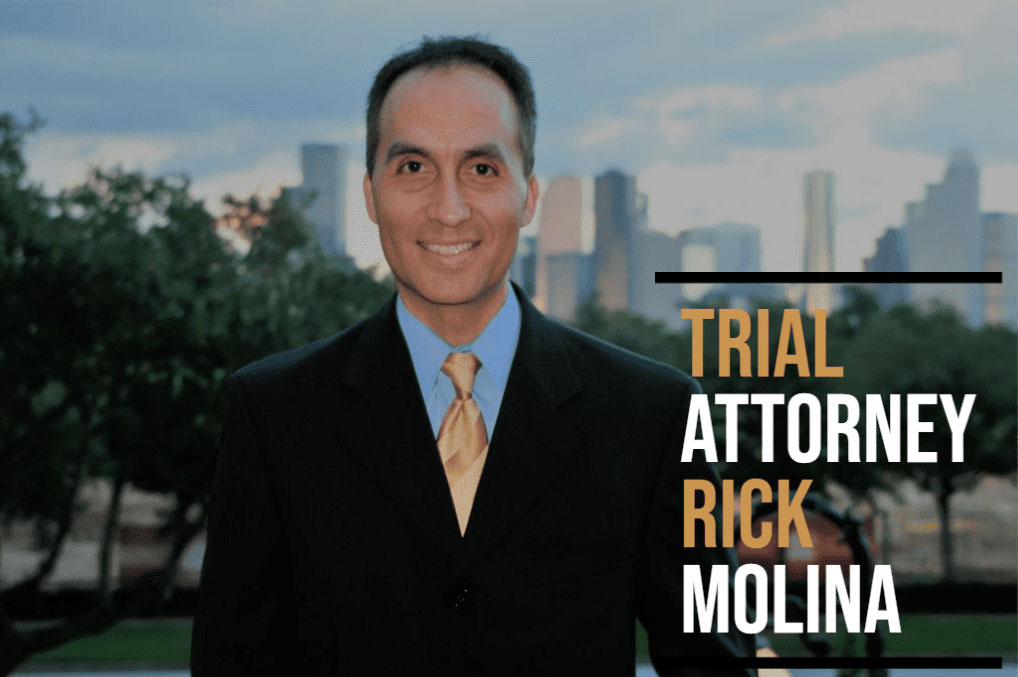 Trial lawyer Rick Molina with city of Houston in the background