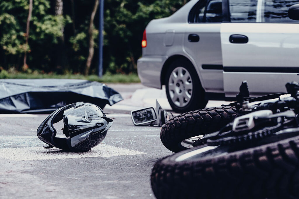Motorcycles Involved In An Accident With A Car